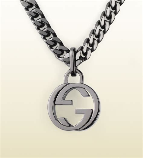 interlocking g necklace in silver gucci|gucci interlocking g silver pendant.